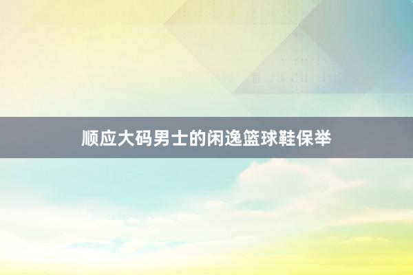 顺应大码男士的闲逸篮球鞋保举